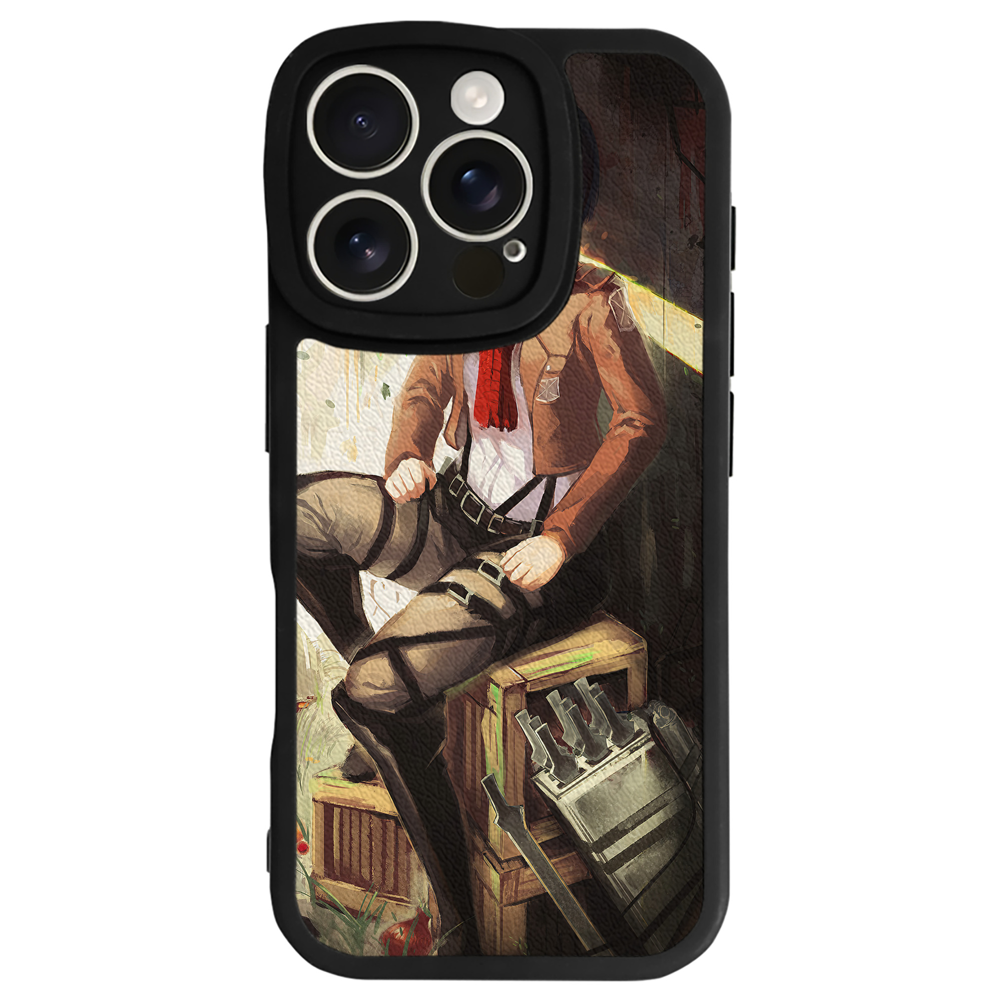 （画像用） 進撃の巨人 Attack on Titan 【iPhone 16シリーズ対応】シリコンスマホケース（レザー調） 材質：シリコン